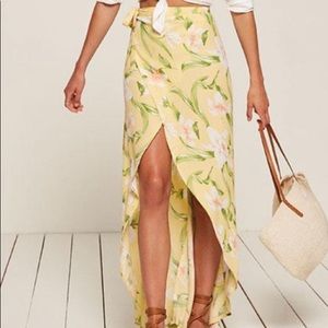 Reformation Lucia Wrap Skirt
